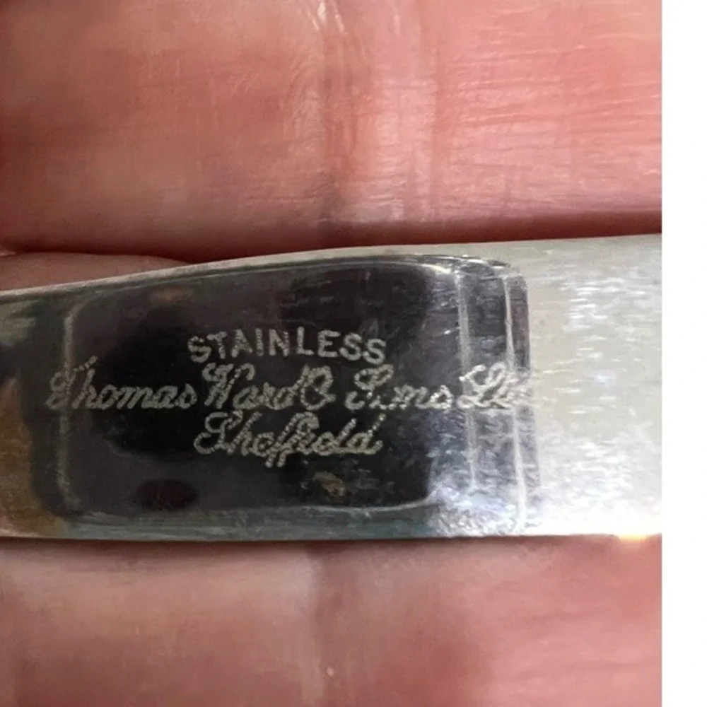 Minatare Set of 6 Vintage Thomas Ward Sheffield Floral Butter Cheese Knives‎